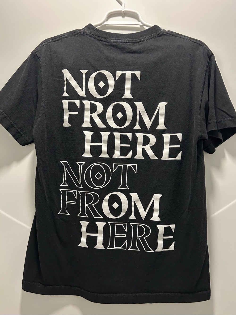 Astr Black 'Not From Here' Short Sleeve Graphic Tee